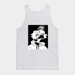 Sea Creature Girl (black and white) Tank Top